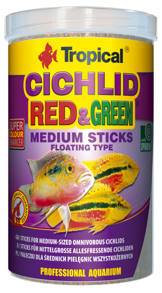 Cichlid Red & Green Medium Sticks - Tropical - Aquaristik-Deals